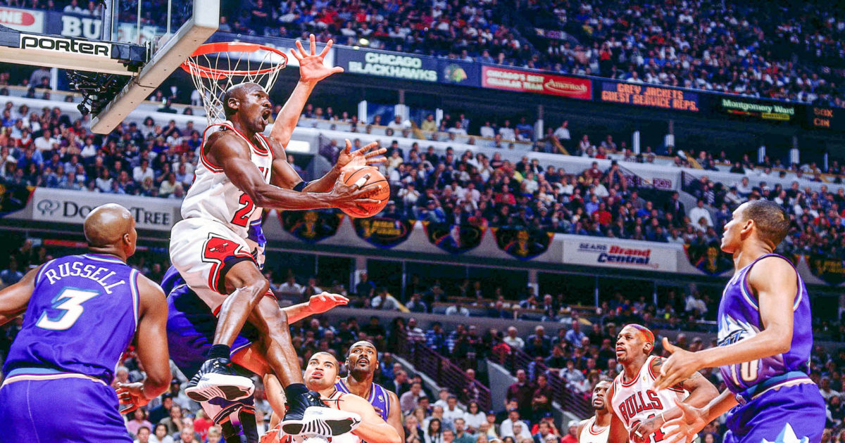 Michael Jordan Reverse No Look Against Utah Jazz Finals